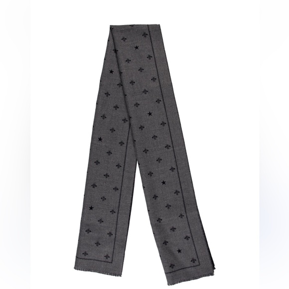 NWT GUCCI WOOL BEE ACCENT REVERSIBLE SCARF UNISEX 💖🌟 - Picture 9 of 13